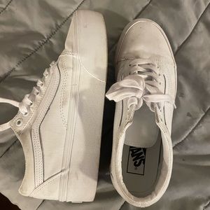 White platform vans